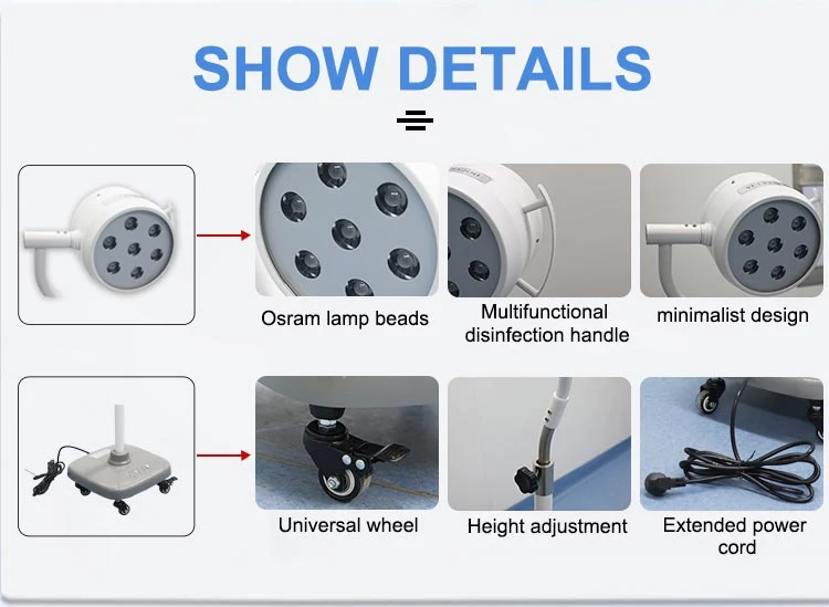 Surgical Equipment High Illumination Surgical Auxiliary Lighting Examination Operating Lamp for Hospital Clinic Use